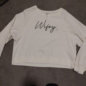 David's Bridal Wifey Lightweight Sweatshirt